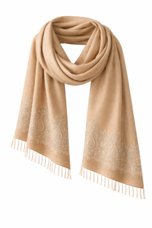 Beige Handcrafted Pashmina Stole